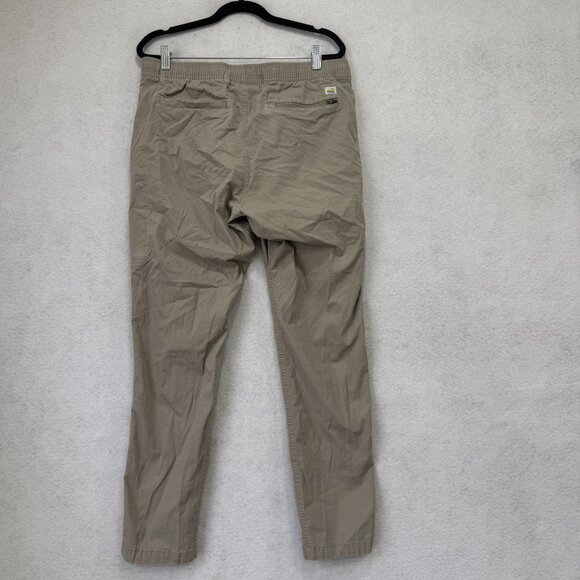Vuori Pants Mens Large Tan Ripstop Drawstring Travel Jogger Lightweight Hiking - Picture 7 of 14
